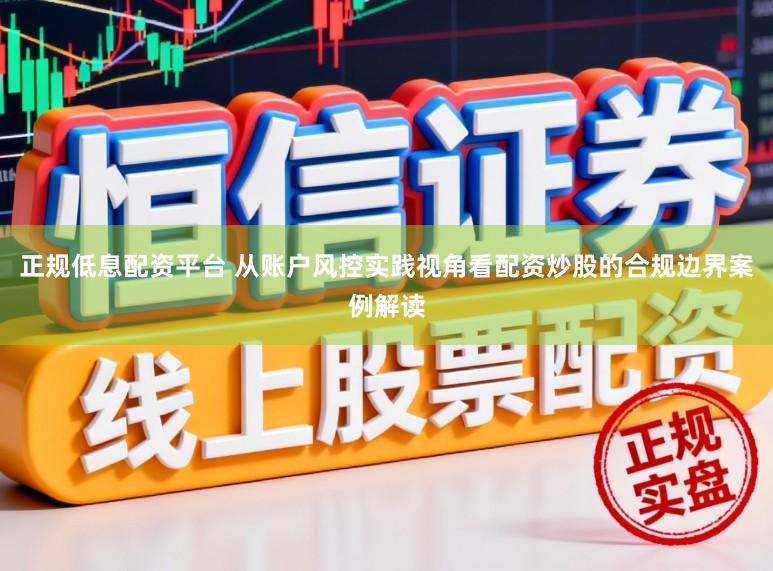 正规低息配资平台 从账户风控实践视角看配资炒股的合规边界案例解读